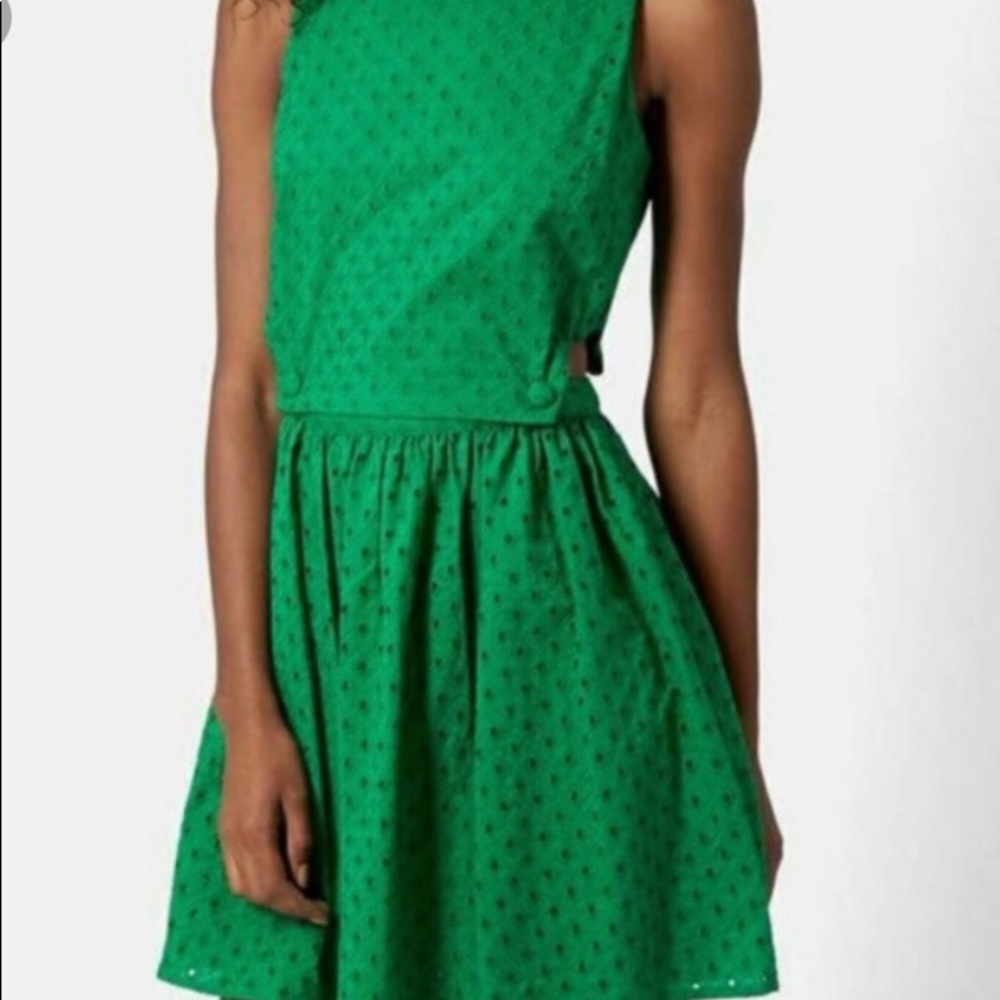 Topshop eyelet side cutout dress